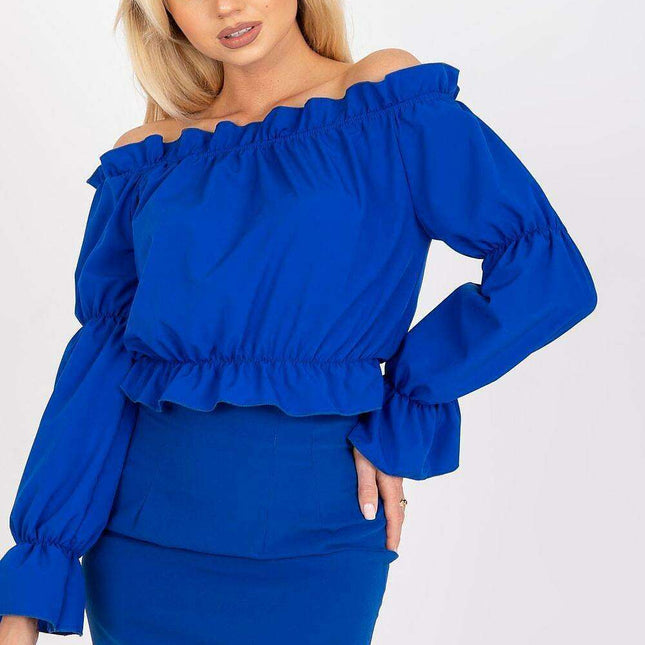 Elegant Spanish Shoulder Blouse For Women European Style