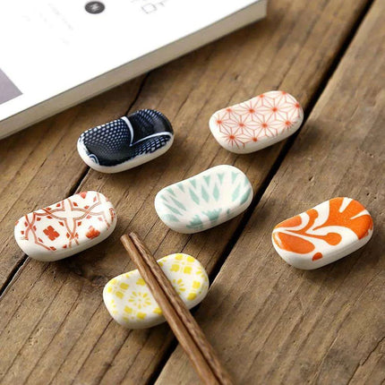Elegant Square Ceramic Chopstick Holder - 1pc for Stylish Dining Experience - Très Elite