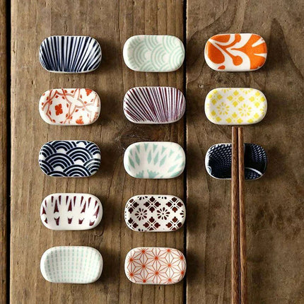 Elegant Square Ceramic Chopstick Holder - 1pc for Stylish Dining Experience - Très Elite