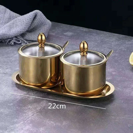 Elegant Stainless Steel Condiment Set with Wasabi Tray - Ideal for Hotpot, Dips, and More..