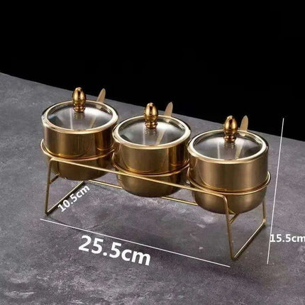 Elegant Stainless Steel Condiment Set with Wasabi Tray - Ideal for Hotpot, Dips, and More..