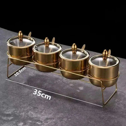 Elegant Stainless Steel Condiment Set with Wasabi Tray - Ideal for Hotpot, Dips, and More..