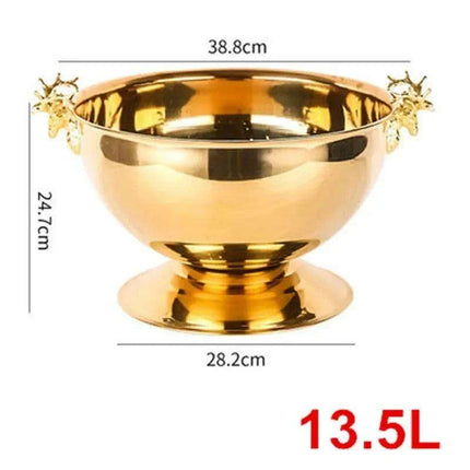 Elegant Stainless Steel Deer Head Beverage Chiller - Premium Ice Bucket - Très Elite