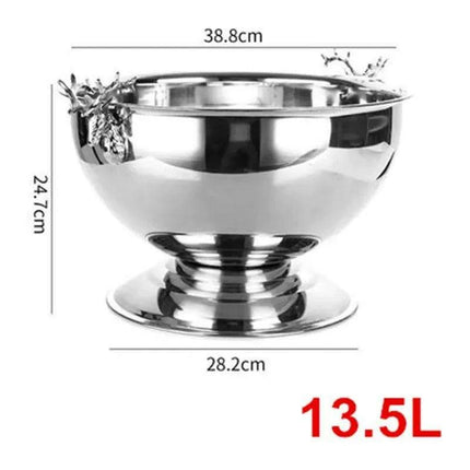 Elegant Stainless Steel Deer Head Beverage Chiller - Premium Ice Bucket - Très Elite