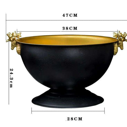 Elegant Stainless Steel Deer Head Beverage Chiller - Premium Ice Bucket - Très Elite