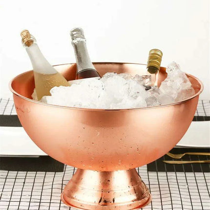 Elegant Stainless Steel Deer Head Beverage Chiller - Premium Ice Bucket - Très Elite