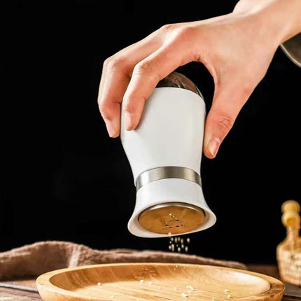 Elegant Stainless Steel Salt and Pepper Shaker Set with Seasoning Dispenser