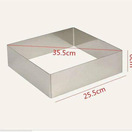 Elegant Stainless Steel Square Mold for Mousse Cakes and Special Occasions - Très Elite