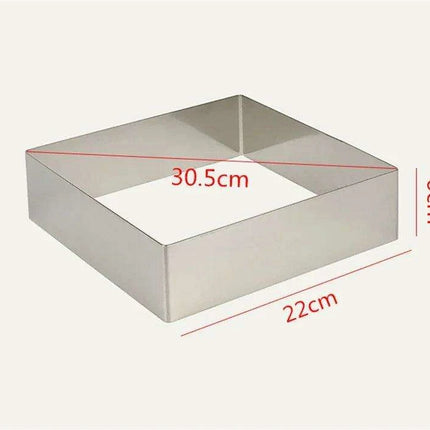Elegant Stainless Steel Square Mold for Mousse Cakes and Special Occasions - Très Elite