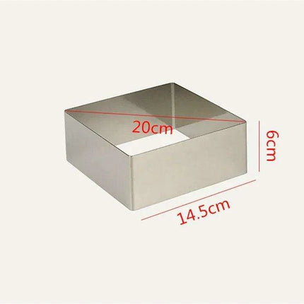Elegant Stainless Steel Square Mold for Mousse Cakes and Special Occasions - Très Elite