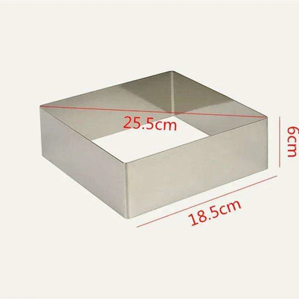 Elegant Stainless Steel Square Mold for Mousse Cakes and Special Occasions - Très Elite