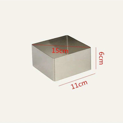 Elegant Stainless Steel Square Mold for Mousse Cakes and Special Occasions - Très Elite