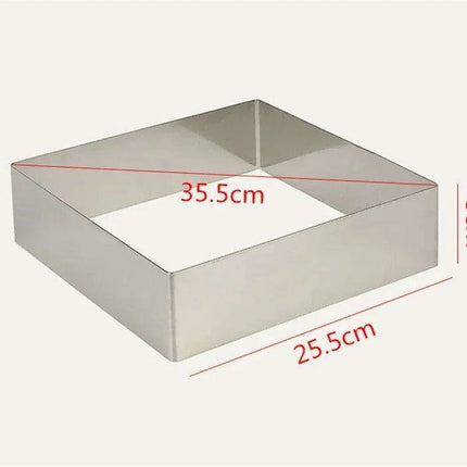 Elegant Stainless Steel Square Mold for Mousse Cakes and Special Occasions - Très Elite