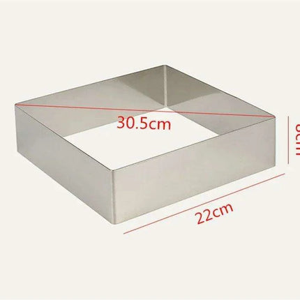 Elegant Stainless Steel Square Mold for Mousse Cakes and Special Occasions - Très Elite