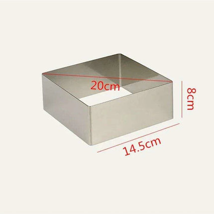 Elegant Stainless Steel Square Mold for Mousse Cakes and Special Occasions - Très Elite