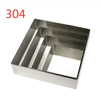 Elegant Stainless Steel Square Mold for Mousse Cakes and Special Occasions - Très Elite