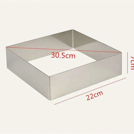 Elegant Stainless Steel Square Mold for Mousse Cakes and Special Occasions - Très Elite