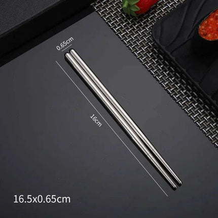 Elegant Stainless Steel Sushi Chopsticks with Enhanced Grip for Asian Cuisine- Très Elite- Très Elite