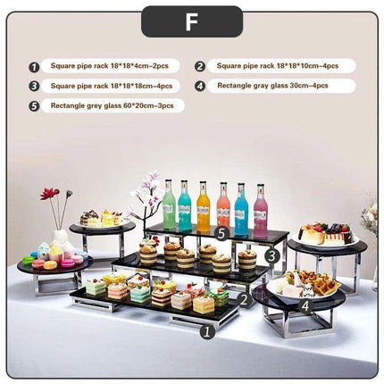 Elegant Stainless Steel Tea Buffet Stand for Sophisticated Entertaining - Très Elite