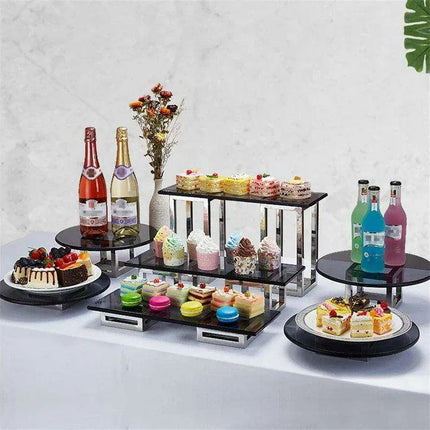 Elegant Stainless Steel Tea Buffet Stand for Sophisticated Entertaining - Très Elite