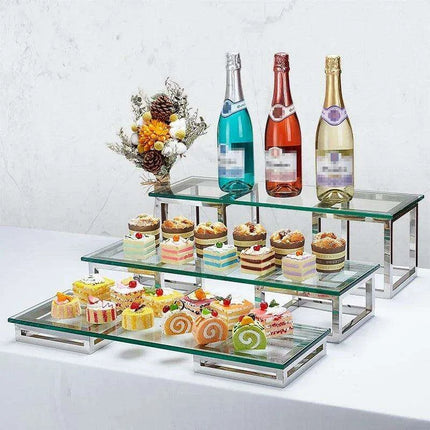 Elegant Stainless Steel Tea Buffet Stand for Sophisticated Entertaining - Très Elite