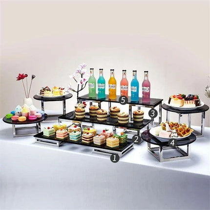 Elegant Stainless Steel Tea Buffet Stand for Sophisticated Entertaining - Très Elite