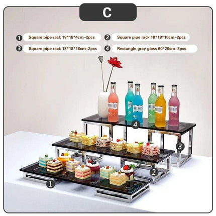 Elegant Stainless Steel Tea Buffet Stand for Sophisticated Entertaining - Très Elite