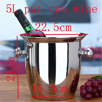 Elegant Stainless Steel Wine Chilling and Cooling Set for Upscale Venues - Très Elite