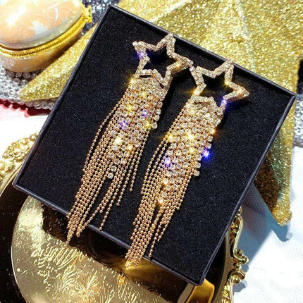 Elegant Starburst Tassel Earrings for Glamorous Looks - Très Elite