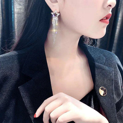 Elegant Starburst Tassel Earrings for Glamorous Looks - Très Elite