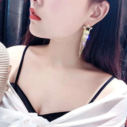 Elegant Starburst Tassel Earrings for Glamorous Looks - Très Elite