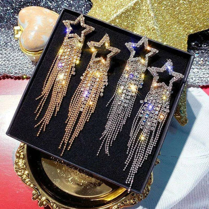Elegant Starburst Tassel Earrings for Glamorous Looks - Très Elite