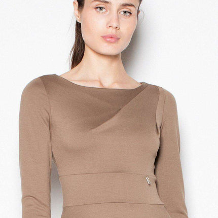 Elegant Stitched Fit-and-Flare Dress for Timeless Style - Très Elite