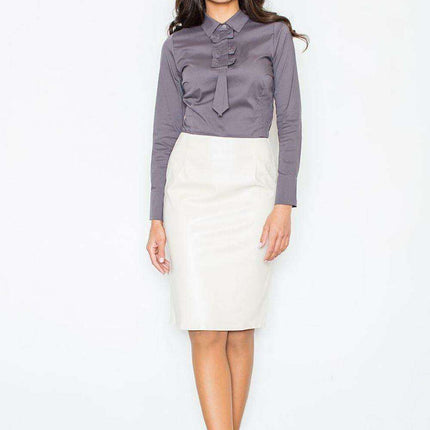 Elegant Stretch Cotton Blend Top - Style 5065 - Très Elite