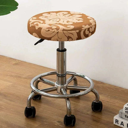 Elegant Stretch Jacquard Chair Protector Cover for Round Seats.