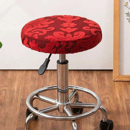 Elegant Stretch Jacquard Chair Protector Cover for Round Seats..