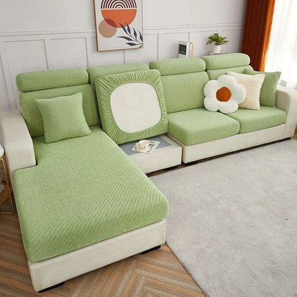 Elegant Stretch Jacquard L-Sofa Slipcover - Durable and Washable Furniture Protector - Très Elite