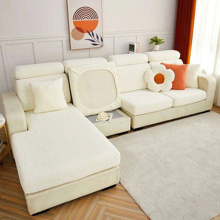 Elegant Stretch Jacquard L-Sofa Slipcover - Durable and Washable Furniture Protector - Très Elite