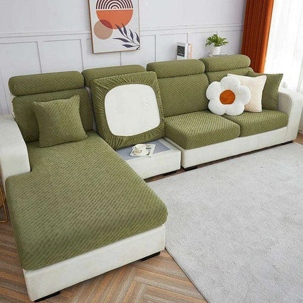 Elegant Stretch Jacquard L-Sofa Slipcover - Durable and Washable Furniture Protector - Très Elite