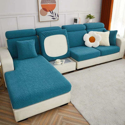 Elegant Stretch Jacquard L-Sofa Slipcover - Durable and Washable Furniture Protector - Très Elite