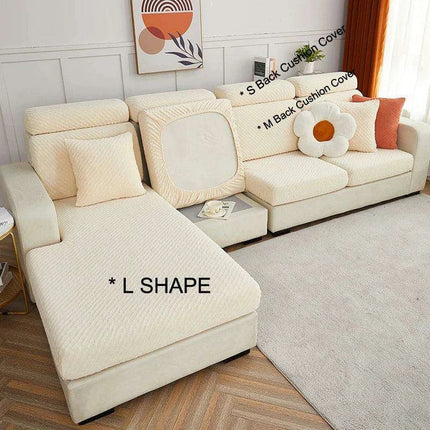 Elegant Stretch Jacquard L-Sofa Slipcover - Durable and Washable Furniture Protector - Très Elite