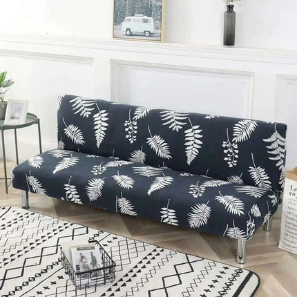Elegant Stretch Slipcover for Futon Sofa with Stylish Print..