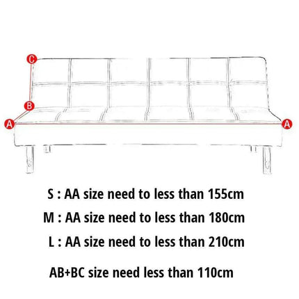 Stretch Slipcover for Futon Sofa with Elegant Print