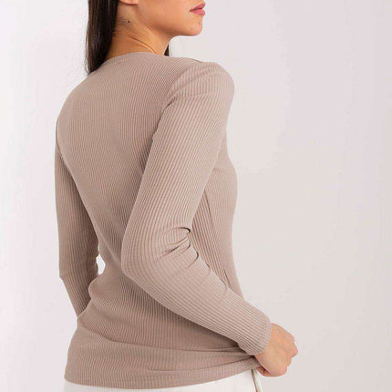 Elegant Striped Cotton Top with Dazzling Zircon Embellishments - Très Elite