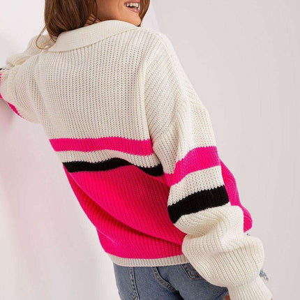 Elegant Striped Knit Sweater - Très Elite