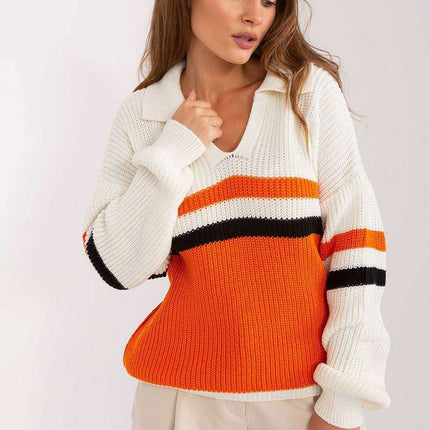 Elegant Striped Knit Sweater