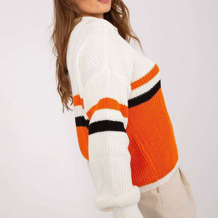 Elegant Striped Knit Sweater - Très Elite