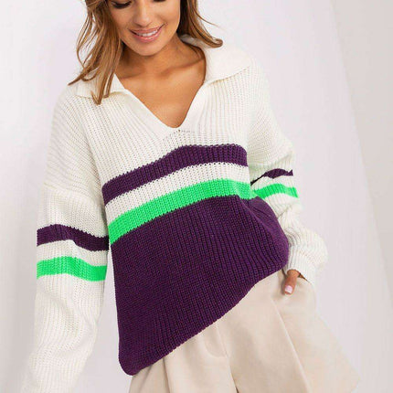 Elegant Striped Knit Sweater