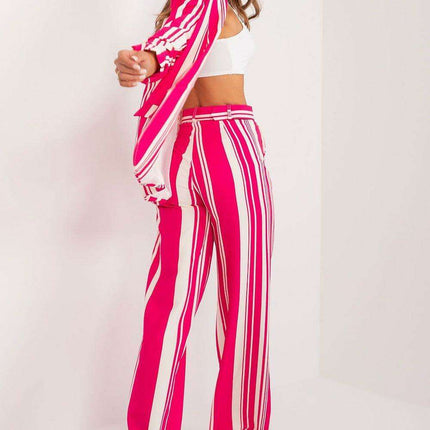 Elegant Striped Wide Leg Trousers For Women Italian Moda - Très Elite