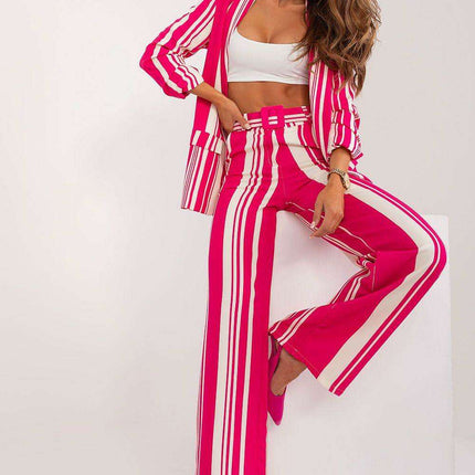 Elegant Striped Wide Leg Trousers For Women Italian Moda - Très Elite